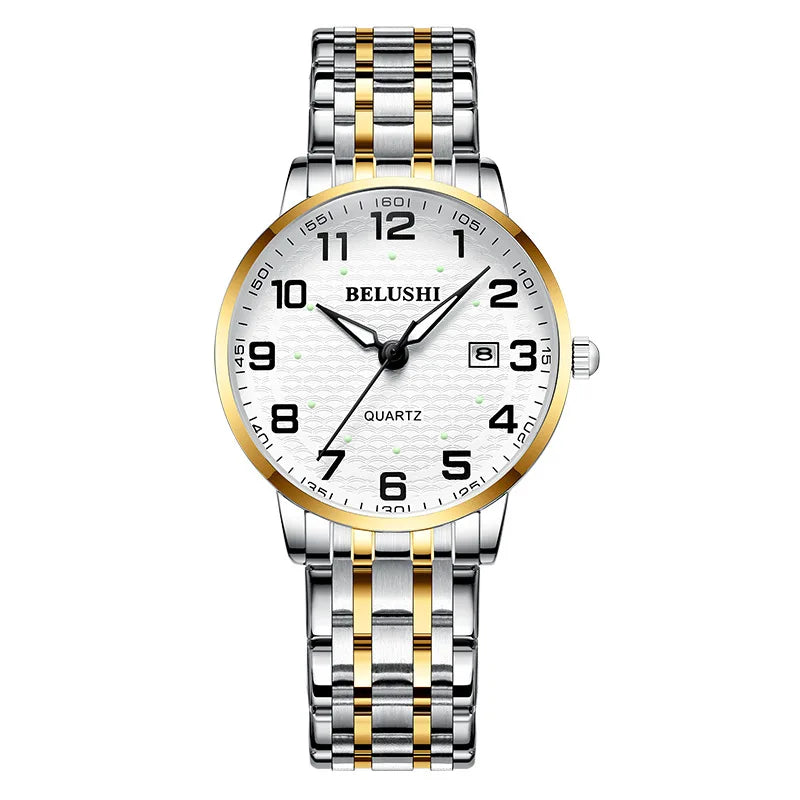 Idosos relógios amante relógios homens relógios de pulso de quartzo à prova dwaterproof água grande número grande dial casal de meia-idade relógio uthai h10