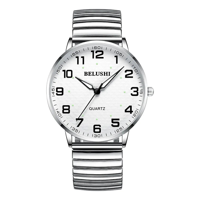 Idosos relógios amante relógios homens relógios de pulso de quartzo à prova dwaterproof água grande número grande dial casal de meia-idade relógio uthai h10
