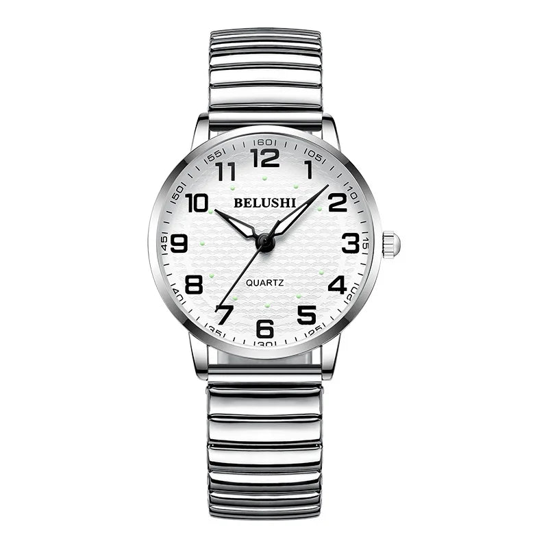 Idosos relógios amante relógios homens relógios de pulso de quartzo à prova dwaterproof água grande número grande dial casal de meia-idade relógio uthai h10