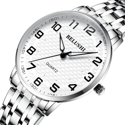 Idosos relógios amante relógios homens relógios de pulso de quartzo à prova dwaterproof água grande número grande dial casal de meia-idade relógio uthai h10