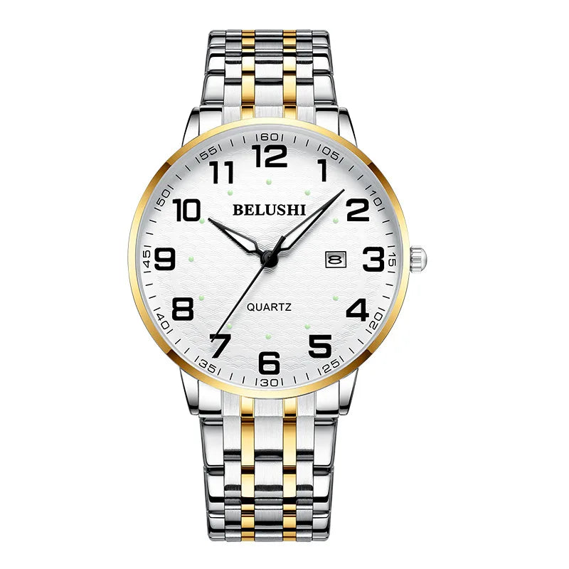 Idosos relógios amante relógios homens relógios de pulso de quartzo à prova dwaterproof água grande número grande dial casal de meia-idade relógio uthai h10