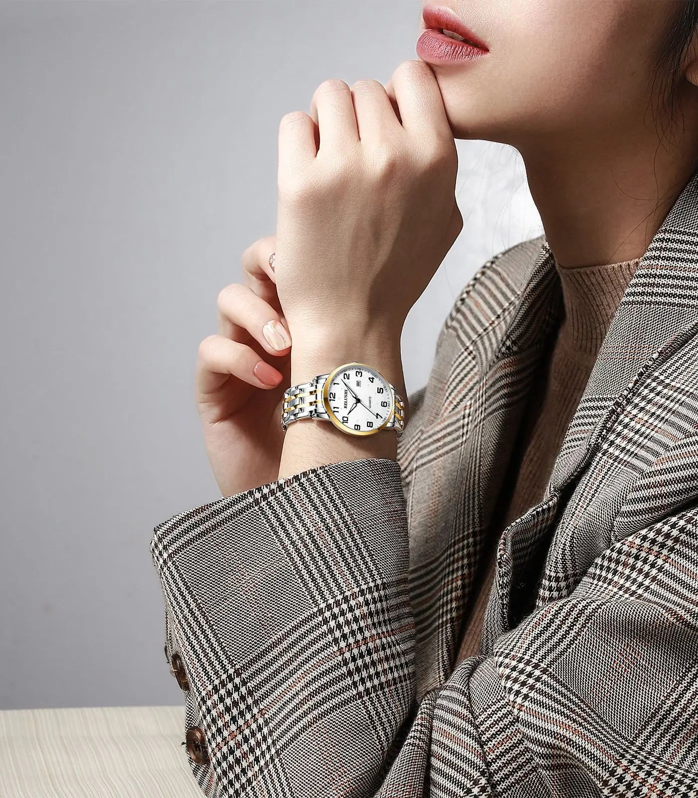 Idosos relógios amante relógios homens relógios de pulso de quartzo à prova dwaterproof água grande número grande dial casal de meia-idade relógio uthai h10