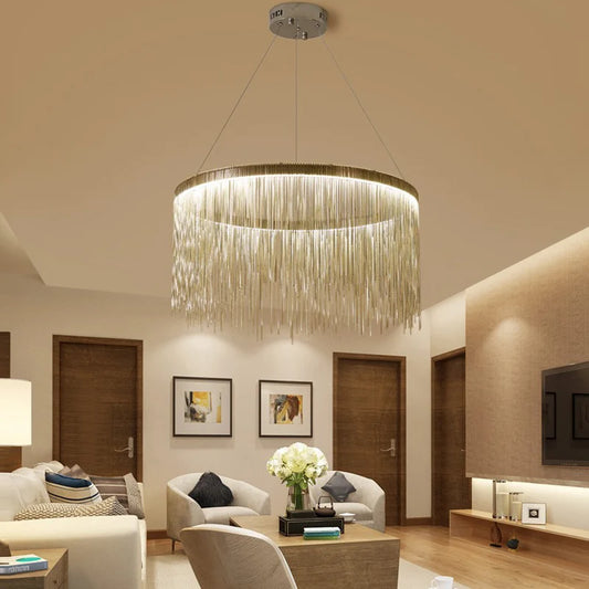 High modern chain chandelier 