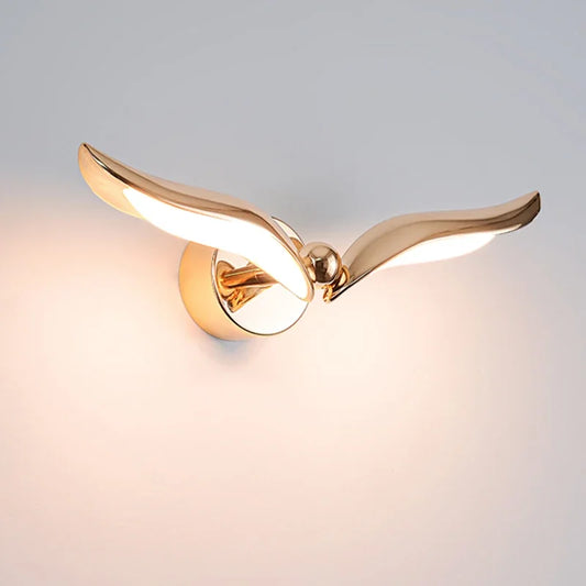 Golden Magnetically Moldable Seagull Lamp | Wall Lamp 